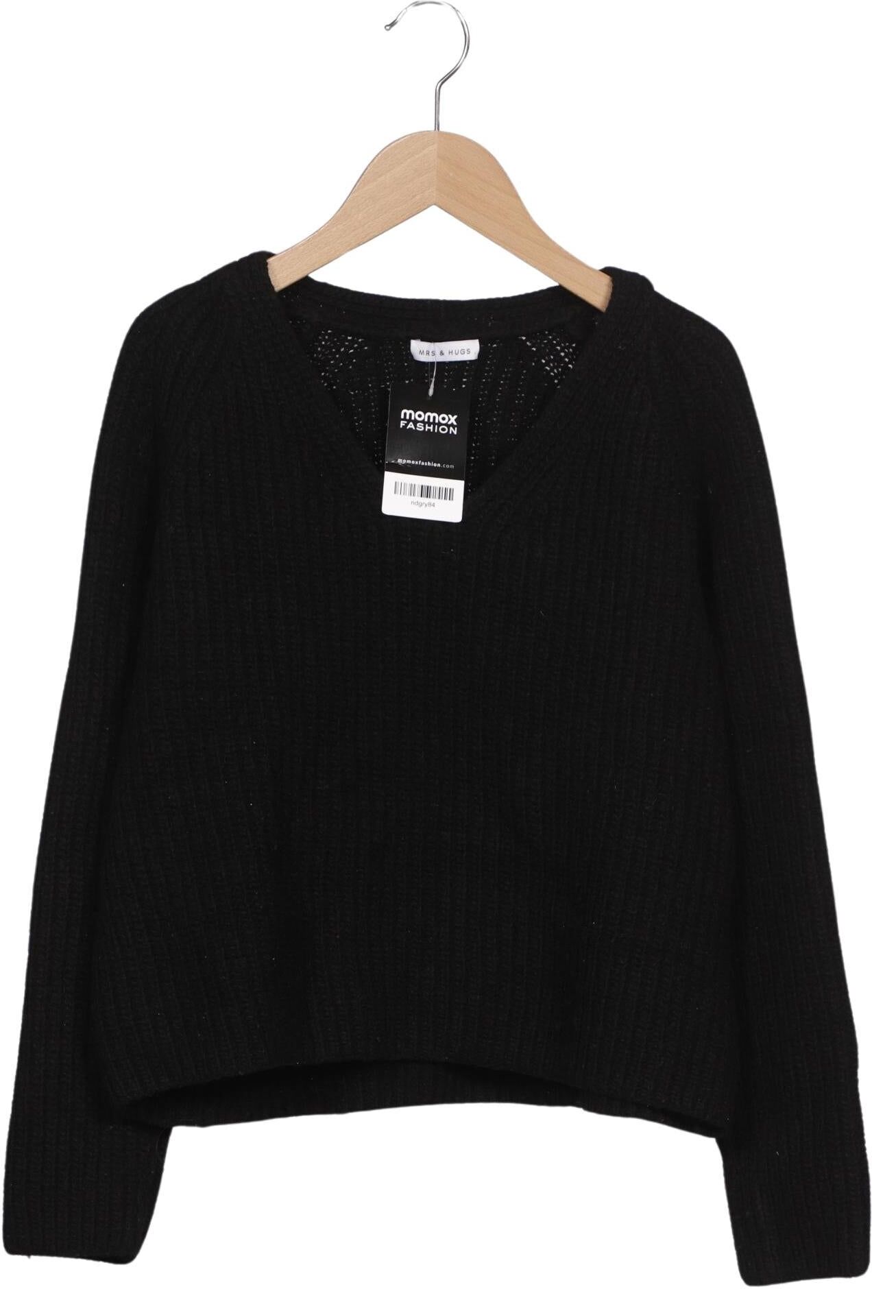 Mrs Hugs Damen Pullover, Schwarz, Gr. M, Wolle - Second Hand