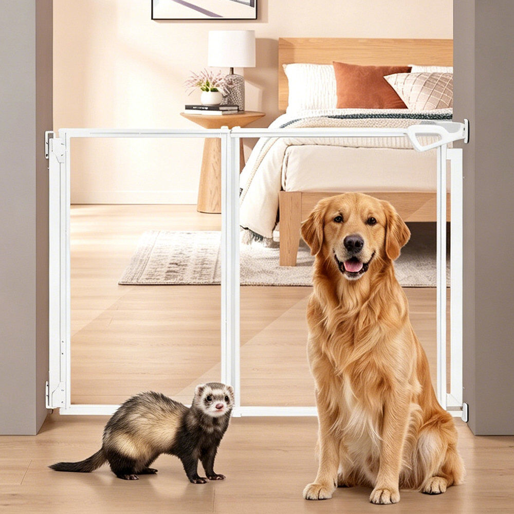 Blue Elephant Clear Dog Gate, Ferret-Proof Hardware Mounted Trip-Free Barrier Clear 76.2cm H X 71.1cm W X 3cm D