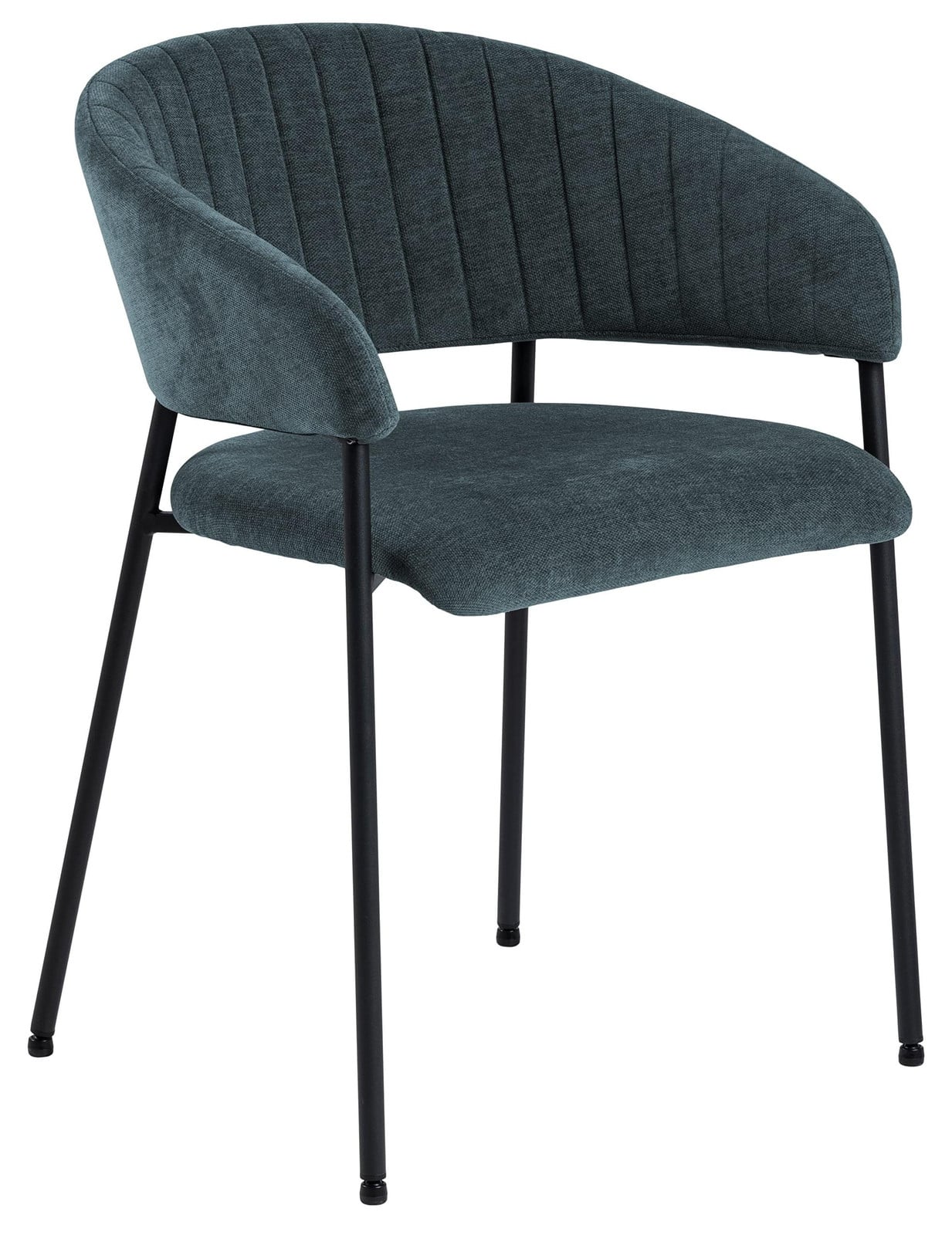 Set van 2 donkerblauwe eetkamerstoelen met armleuningen