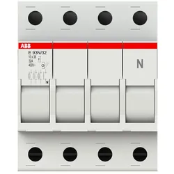 ABB E93N/32 Sicherungs-Trennschalter. 3+N Pol, 32A für Sicherungseinsatz 10,3 x 38mm (AC-22 2CSM204733R1801