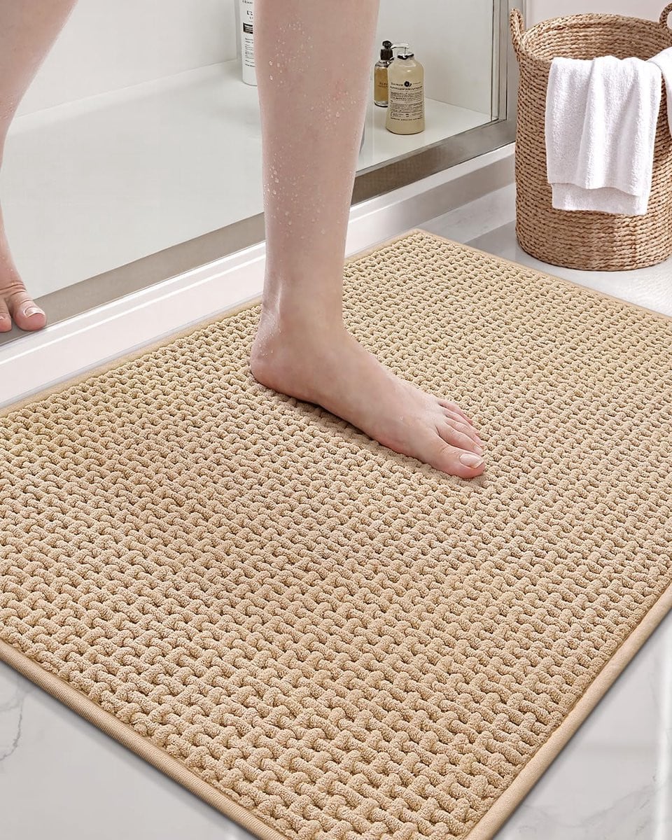 Ibenzoa Absorberende Chenille Badmat met Antislip en Sneldrogend Ontwerp voor de Badkamer
