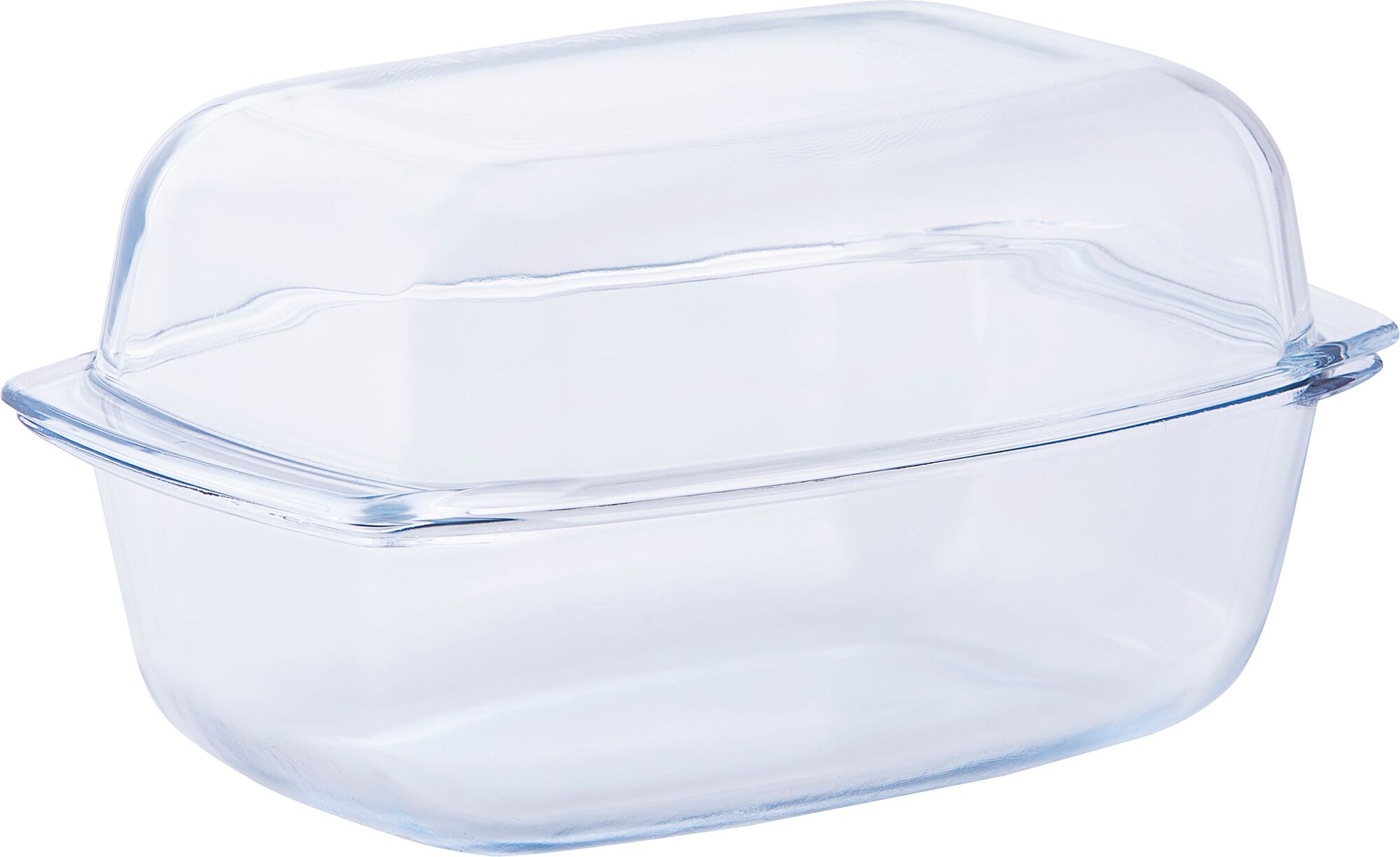 Auflaufform VAN WELL, transparent, B:21,5cm T:34cm, Glas, Auflaufformen, feuerfestes Glas, 7 Liter