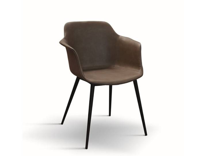 Ensemble de chaises en simili cuir marron - Ensemble de 2 Chaises