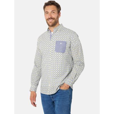 Langarmhemd BABISTA "Hemd OTTIMI", Herren, Gr. XXL, blau (hellblau gemustert), Hemden