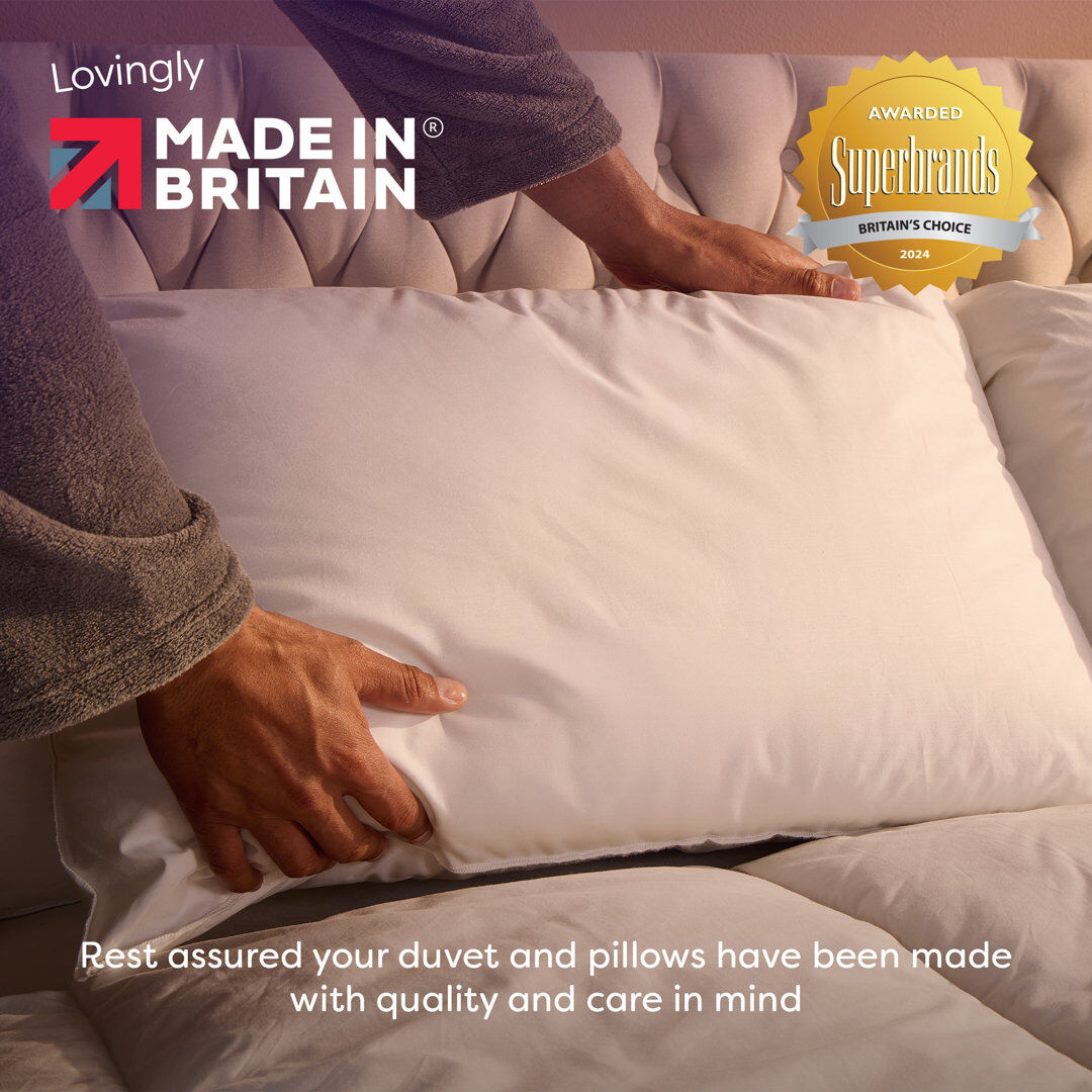 Slumberdown Wonderful Wool Duvet, 2 Medium Pillows, Heavyweight White Single