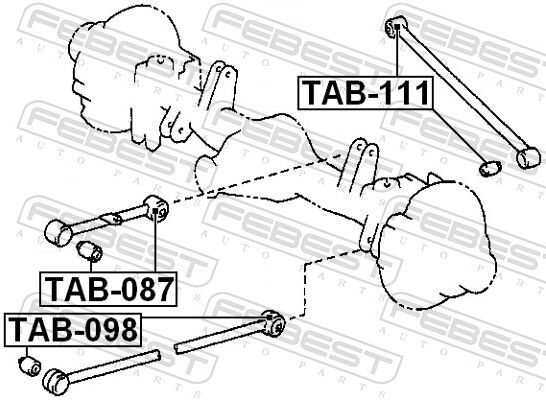 Febest Lagerung, Lenker Tab-111 Hinterachse Für Toyota