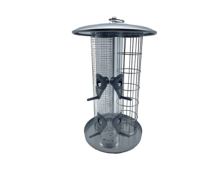 3-in-1 Vogelfutterstation Silber