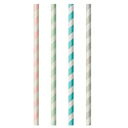 PAPSTAR 1000 Trinkhalme, Papier Ø 6 mm · 20 cm farbig sortiert "Stripes"