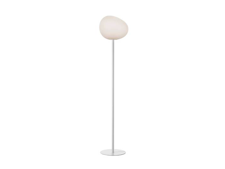 Foscarini Designer Stehlampe Gregg, dimmbar, weiß / opal, für Wohn- / Esszimmer, Glas, Design