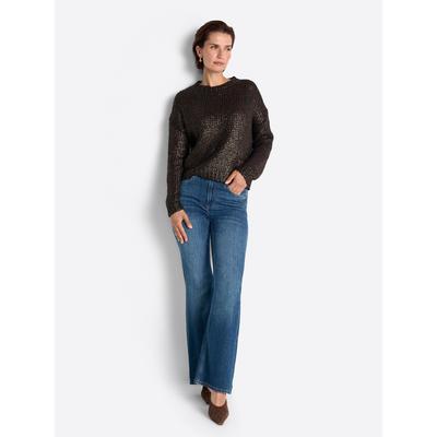 Rundhalspullover RICHROYAL "Rich & Royal", Damen, Gr. XL, chocolate torte, Obermaterial: 60% Polyacryl, 15% Alpaka, 15% Wolle, 10% Viskose, Pullover Rundhalspullover