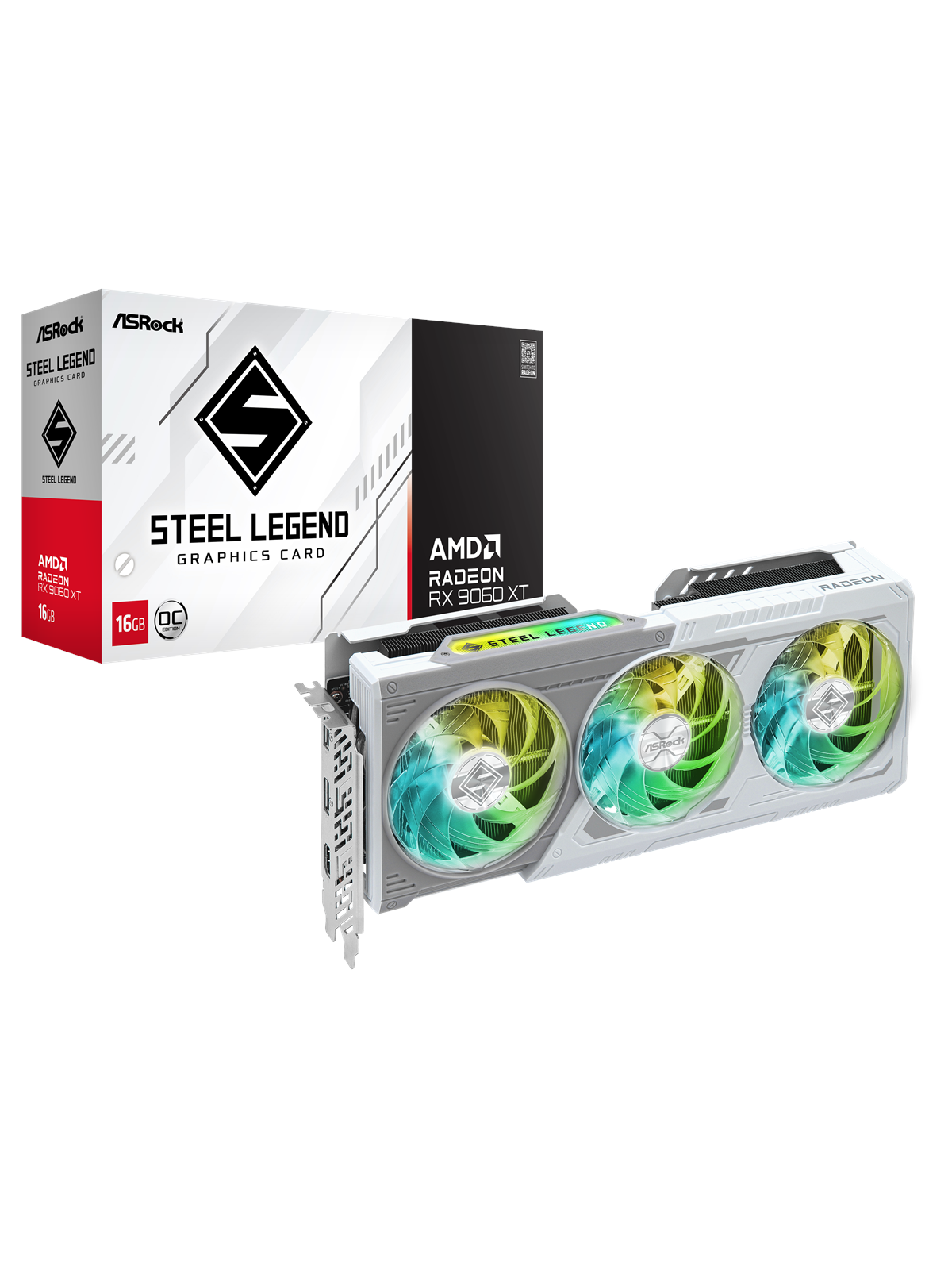 ASRock Radeon RX 9060 XT Steel Legend - 16GB GDDR6 RAM - Grafikkarte