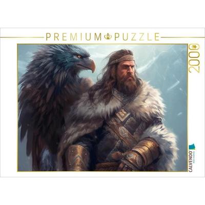 CALVENDO Puzzle Barbar mit Adler | 2000 Teile Lege-Größe 90x67cm Foto-Puzzle für glückliche Stunden