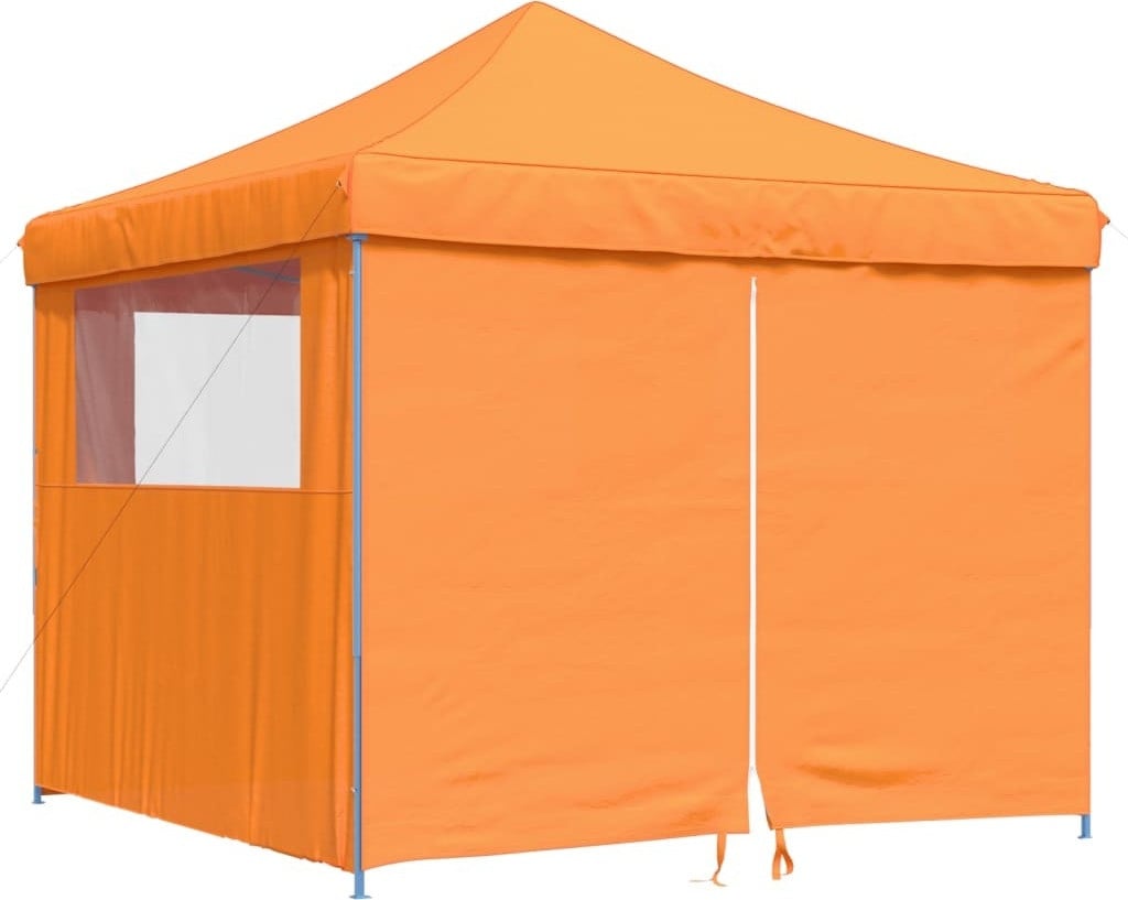 Syfax Partytent inklapbaar pop-up met 4 zijwanden oranje