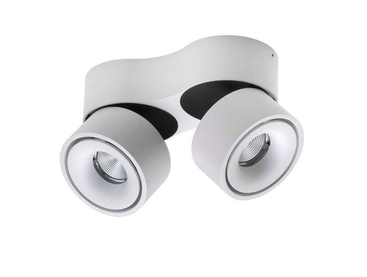 Plafonnier LED Easy Double W2100, blanc, à 2 lampes - Antidark - Salon / séjour - Aluminium