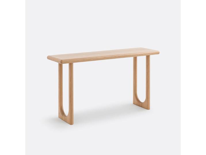 LA REDOUTE Console, chêne massif et placage chêne L140 Douve Beige