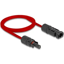Delock, Zubehör Stromerzeuger, DL4 Solar Flachbandkabel Stecker zu Buchse 1 m rot (Solarkabel)