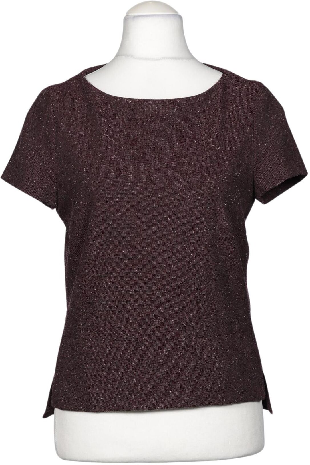 Rene Lezard Damen Bluse, Bordeaux, Gr. EU 38, Viskose / Synthetik / Schurwolle / Hanf - Second Hand