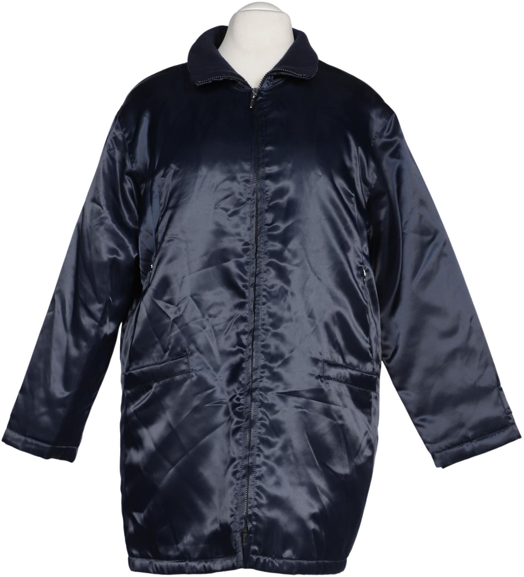 Ulla Popken Damen Mantel, Marineblau, Gr. 4Xl, Synthetik - Second Hand