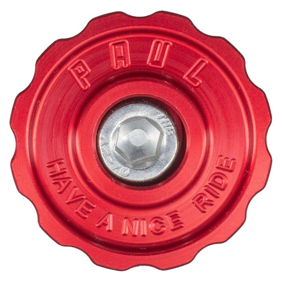 Paul Component Engineering Paul Component Stem Cap Ahead Kappe, 1 1/8", red (43297875)