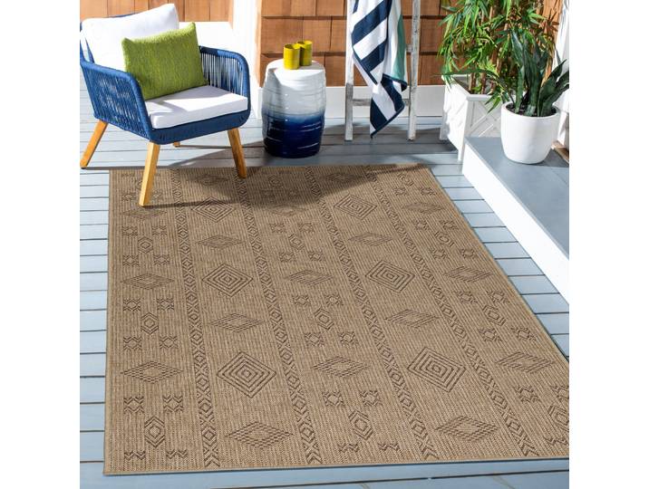 Outdoorteppich AYYILDIZ TEPPICHE DHAKA 8711 , auch als Läufer , schwarz, B:200cm H:5mm L:290cm, Polypropylen, Teppiche, Outdoorteppich, Pflegeleicht / Strapazierfähig / In- und Outdoor geeignet