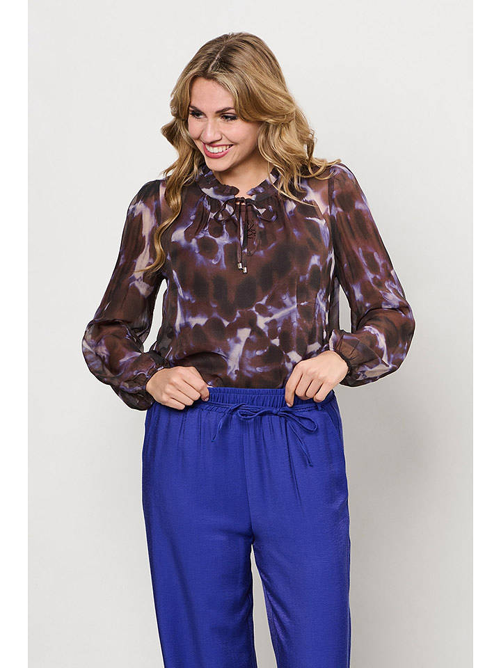 &Co Woman Bluse "Andrea" in Braun/ Lila - S