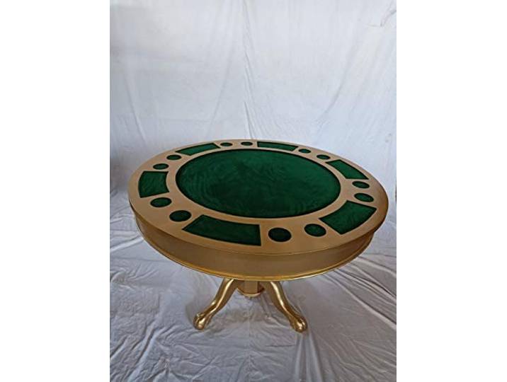 Kunibert Pokerspieltisch - Spieltisch Poker/Esstisch Alles in einem Tisch, mit drehbarer Tischplatte Holz Breite120cm