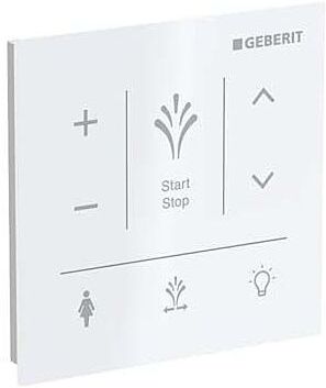 Geberit AquaClean Wandbedienpanel 147041SI1 zur Aufputz-Montage, Oberfläche Glas/Farbe weiß