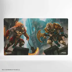 Gamegenic Magic: The Gathering Reality Fracture Shiny Playmat - Ajani, Path of Vengeance / Ajani, Counterattack Leader