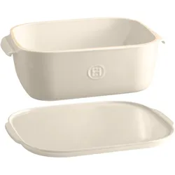 Emile Henry Käsebox aus Keramik, Vorratsbehälter, Beige