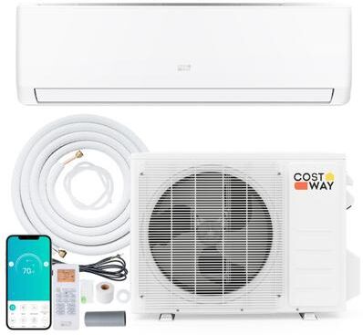 Costway EcoGuard Series 9000 BTU 20 SEER2 208-230V Mini Split Air Conditioner and Heater