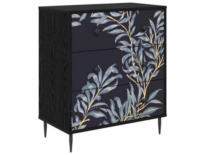 Elégance - Chic Buffet moderne salon-séjour - Commode DOKKUM Imprimé fougère - bleue - 66x36 5x76cm_0858705