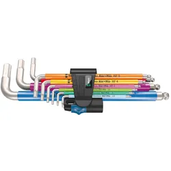 Wera, Sechskantschlüssel, 3950/9 Hex-Plus Multicolour HF Stainless 1