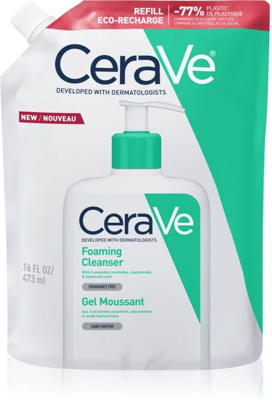 CeraVe Cleansers Foaming Cleanser Reinigungsschaumgel für normale bis fettige Haut 473 ml