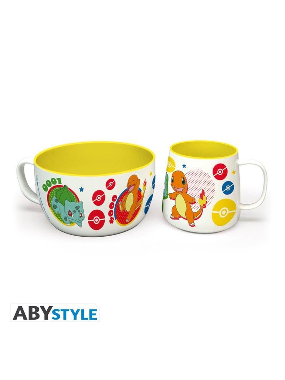 ABYstyle - POKEMON - Breakfast Set Mug + Bowl - Pikachu & Kanto Starters - Becher