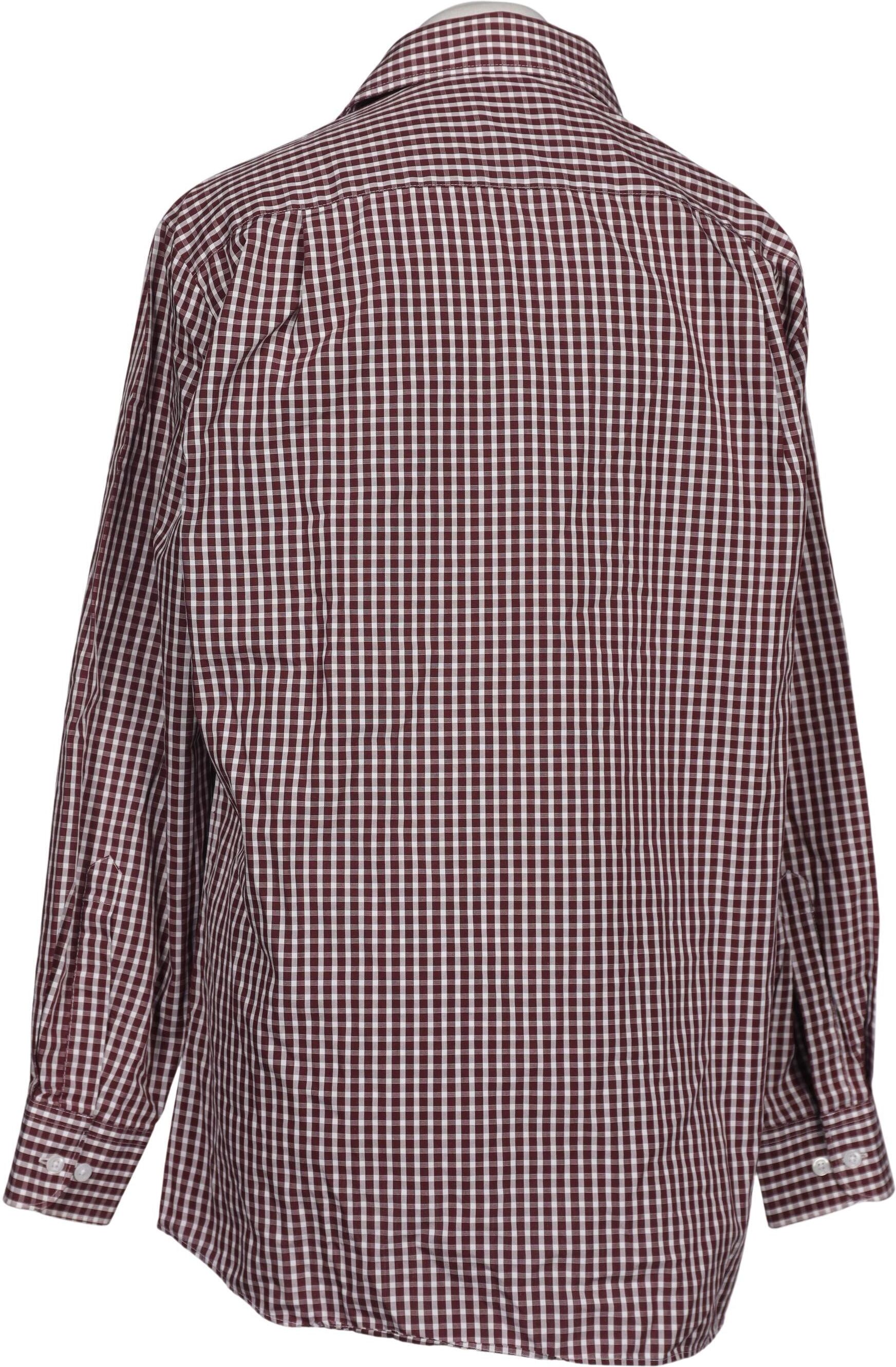 Walbusch Herren Hemd, Bordeaux, Gr. 40, Baumwolle - Second Hand