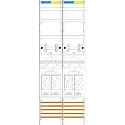 f-tronic 7143066 Zählerfeld E219-HSP, 2-feldrig, H=1350mm, 4-eHZ, 4 HSP E219HSP