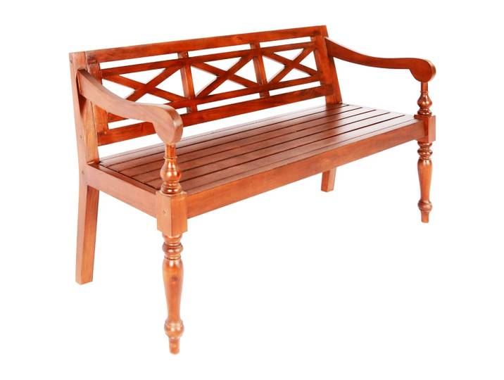 vidaXL Batavia-Bank Dunkelbraun 123 cm Massivholz Mahagoni
