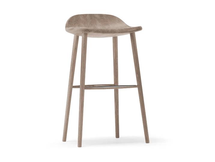 Stolab Chaise de bar Miss Holly H78 Chêne huilé blanc