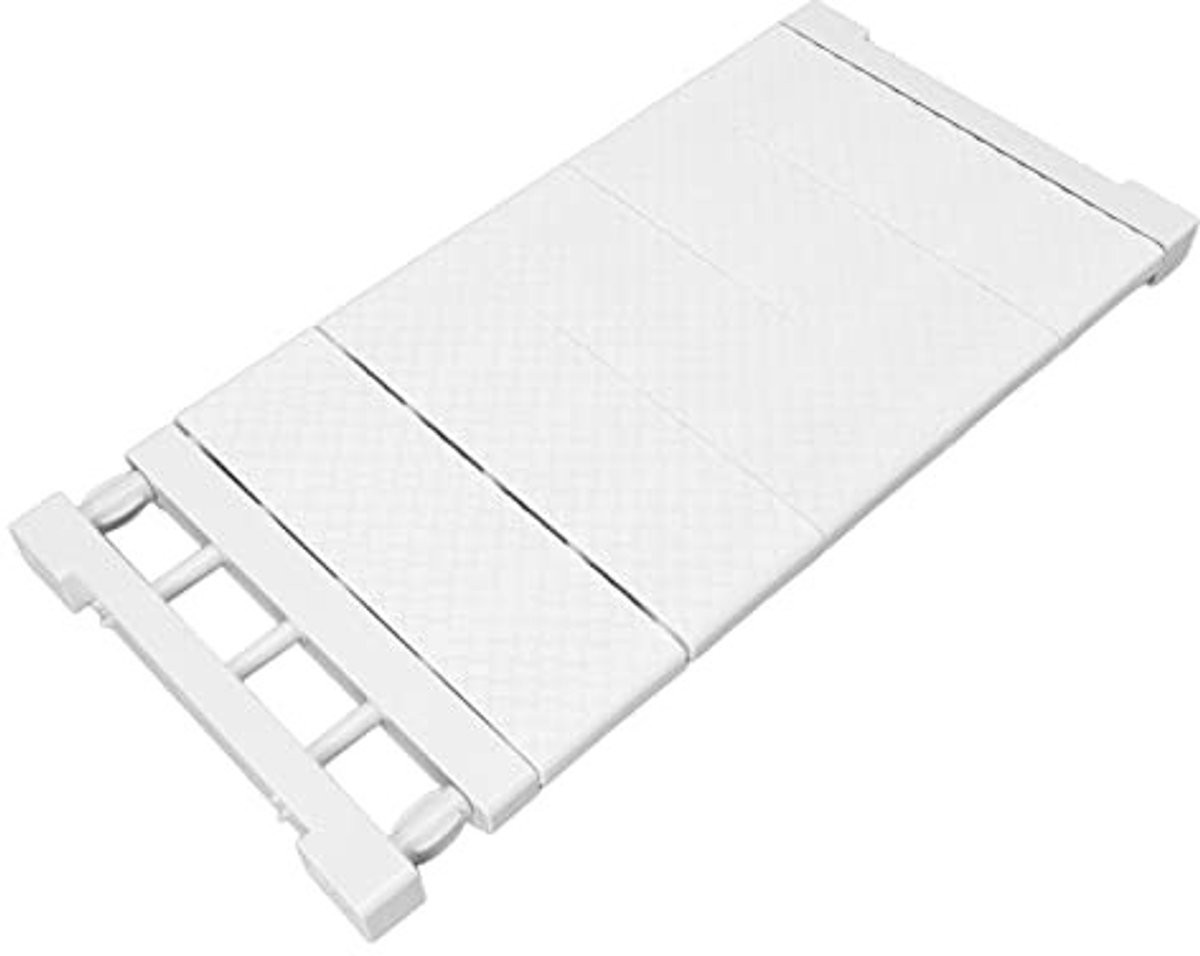 Dailygoods Verstelbare Kledingkast Organizer met Stalen Buis en PP - Breedte: 24 cm