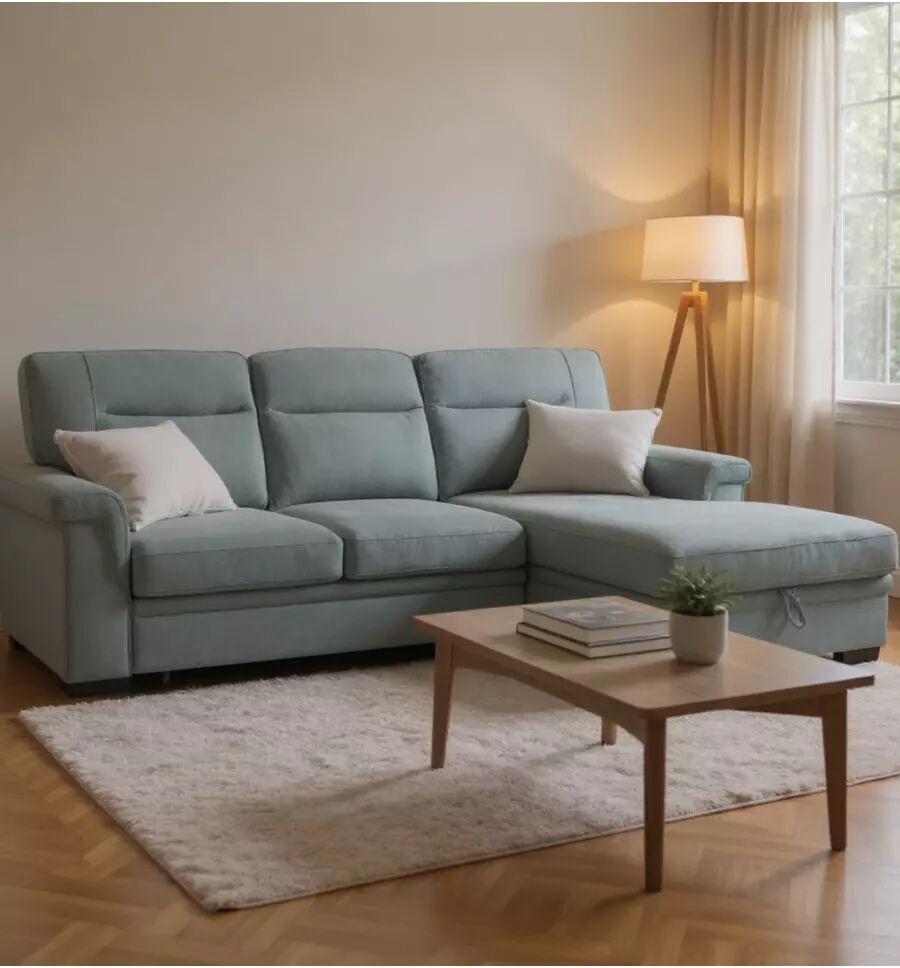 BellaHome DIVANO ANGOLARE ERIKA DESTRO ZAFFIRO