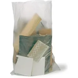 Transpak Schwergutsack Volumen 55l Masse 580c850mm Stärke 77μ HDPE transparent, Abfallsack, Transparent