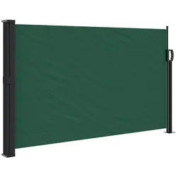 vidaXL Seitenmarkise Ausziehbar Dunkelgrün 117x300 cm