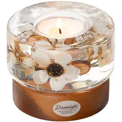 GILDE Teelichtleuchter Dream Light Blossom - beige