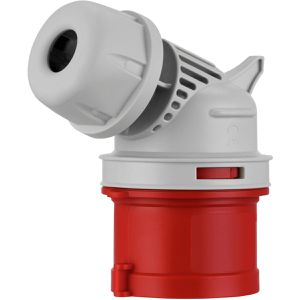REV-Ritter CEE-Stecker 0512581555 Winkelstecker, 5-polig, 400 V, rot, IP44 Spritzwasserschutz, 16 A