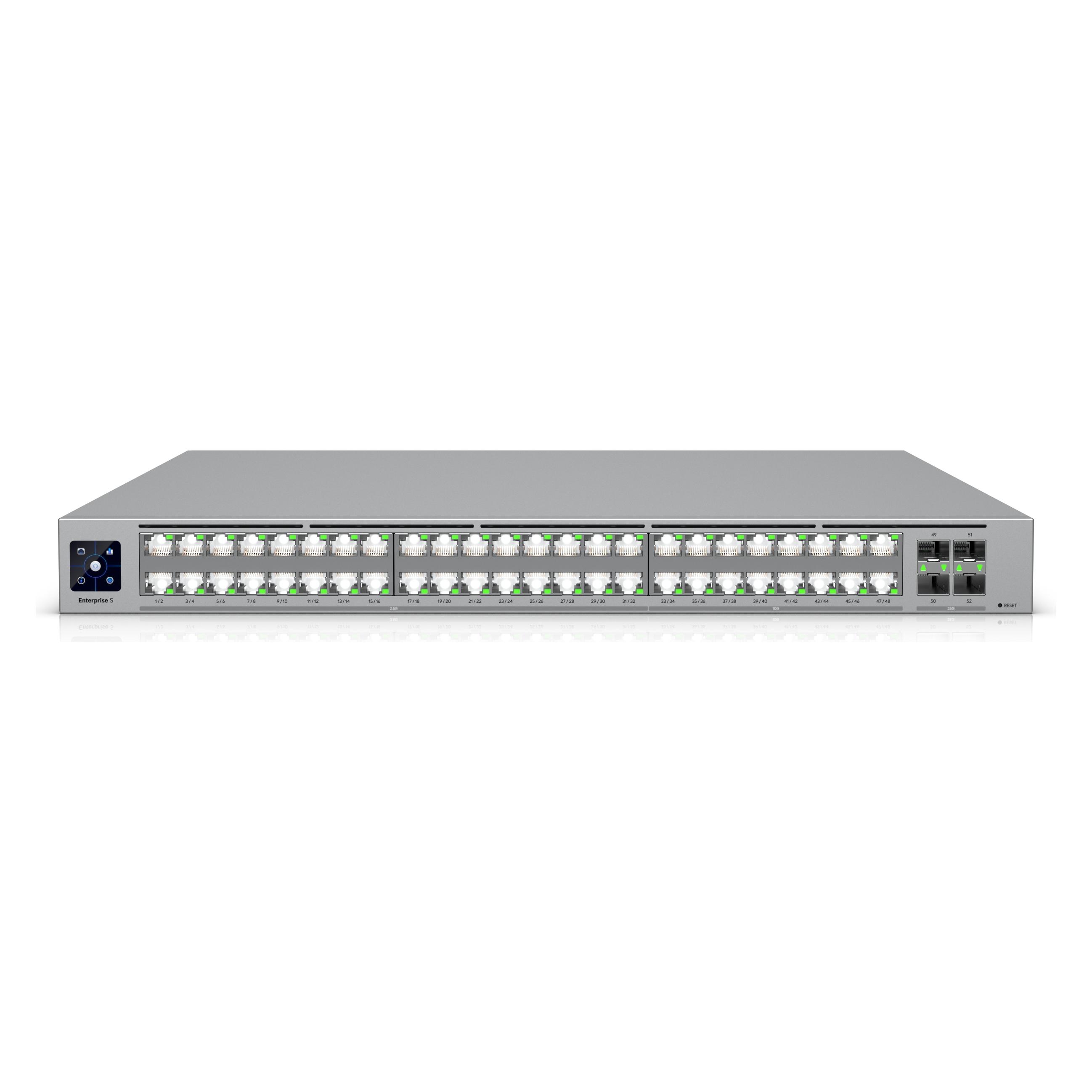 Ubiquiti UniFi Enterprise Campus 48S Port Switch, Layer 3, 10 GbE, 25 Gb, 100 Gb (48 Ports) (ECS-48S)