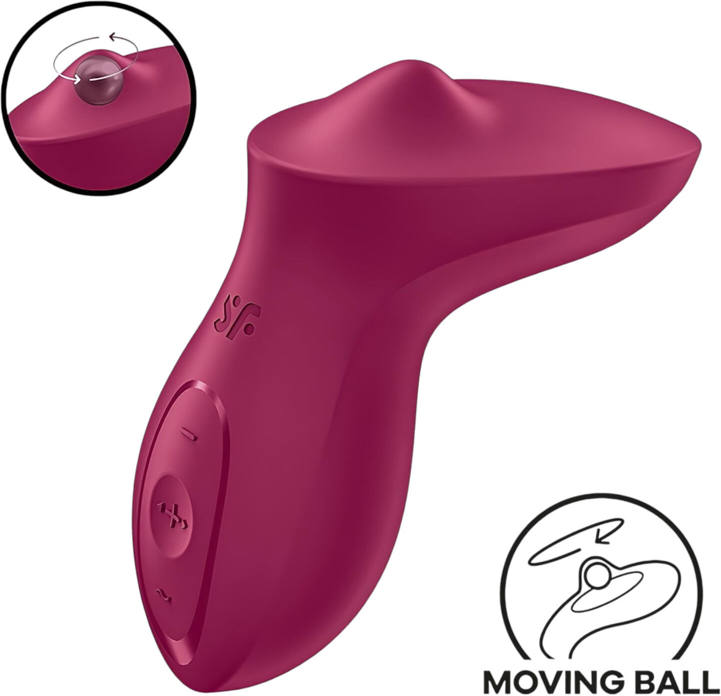 Satisfyer Exciterrr - rotating beaded clitoral vibrator (red)