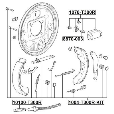 FEBEST Seilzug, Feststellbremse 10100-T300R hinten für GM
