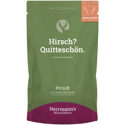 Herrmann's Selection Adult 150 Gramm Hundenassfutter 15 x 150 Gramm Hirsch mit Kartoffel & Quitte