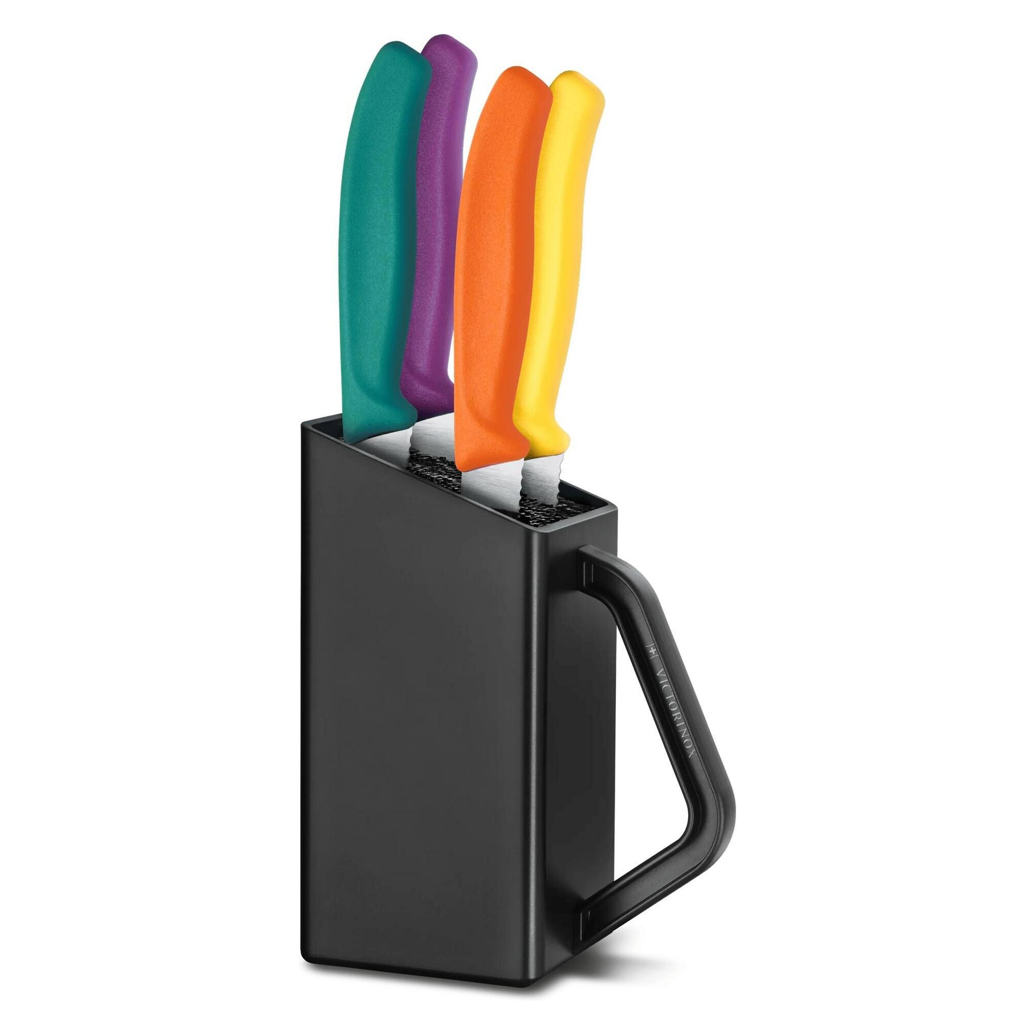 Victorinox Swiss Classic, Steak & Pizzamesser-Block, 5tlg, assortiert (6.7126.4C1)