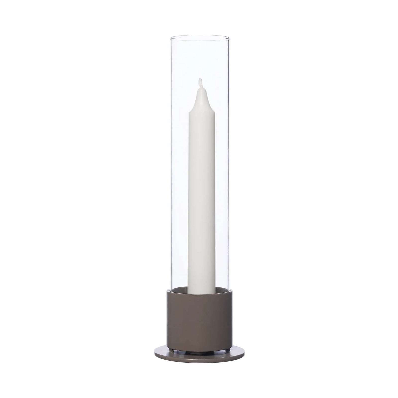 ERNST Ernst kandelaar met glascilinder Greige Ø 7,5 cm